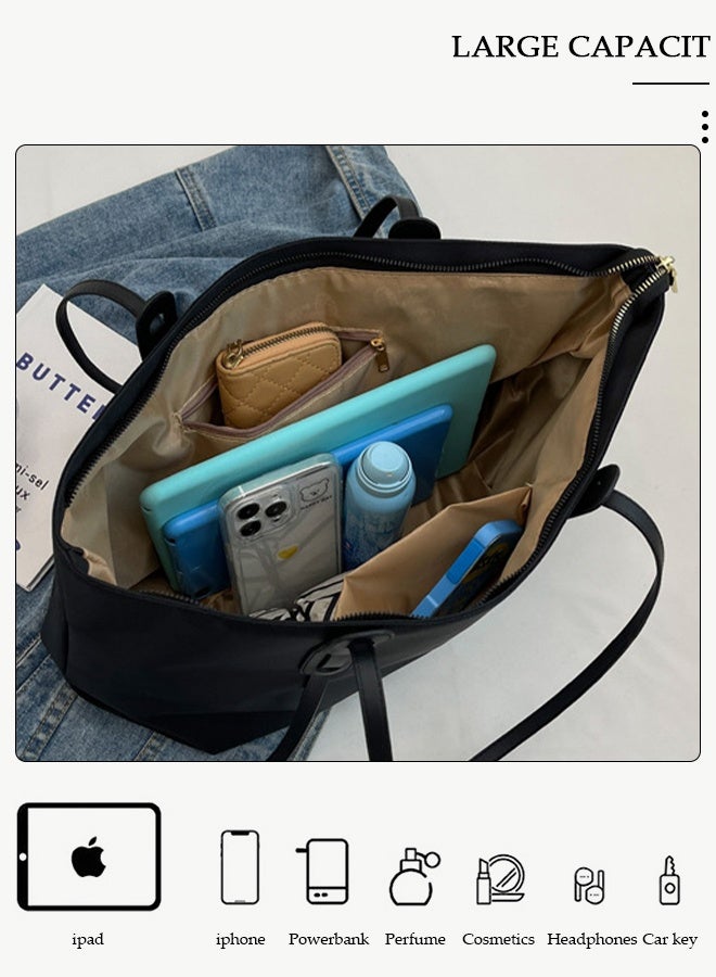 DUNISO Women's Shoulder Tote Bag Faux Leather Handbag for Women Large Capacity Messenger Bag, Fashionable Travel Shoulder Bag for Ladies Girls College Students - Image 4