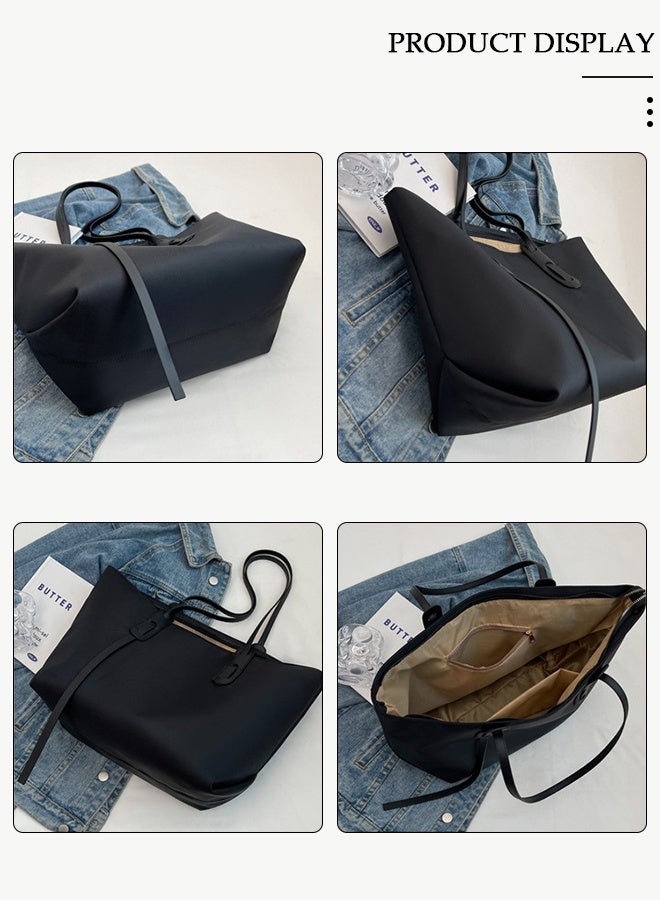 DUNISO Women's Shoulder Tote Bag Faux Leather Handbag for Women Large Capacity Messenger Bag, Fashionable Travel Shoulder Bag for Ladies Girls College Students - Image 3