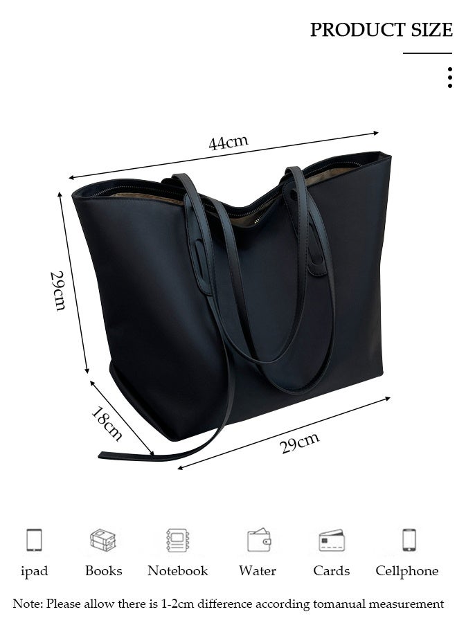 DUNISO Women's Shoulder Tote Bag Faux Leather Handbag for Women Large Capacity Messenger Bag, Fashionable Travel Shoulder Bag for Ladies Girls College Students - Image 2