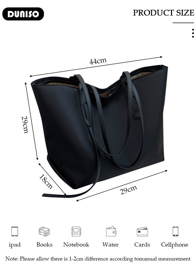 Women's Shoulder Tote Bag Faux Leather Handbag for Women Large Capacity Messenger Bag, Fashionable Travel Shoulder Bag for Ladies Girls College Students