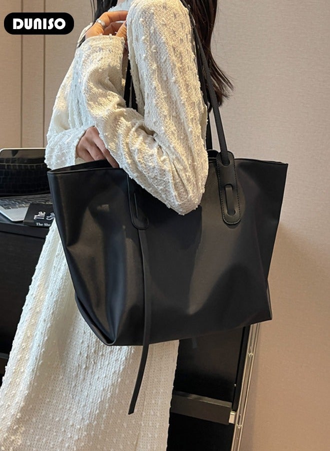 Women's Shoulder Tote Bag Faux Leather Handbag for Women Large Capacity Messenger Bag, Fashionable Travel Shoulder Bag for Ladies Girls College Students