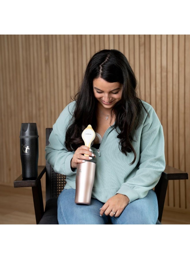 Ceres Chill Mini Breastmilk Chiller Demigoddess, Reusable Breastmilk Storage Container, Keeps Milk at Safe Temperatures for 20+ Hours, Bottle Cooler, Connects W/Most Major Pumps (Rose Gold) - Image 3