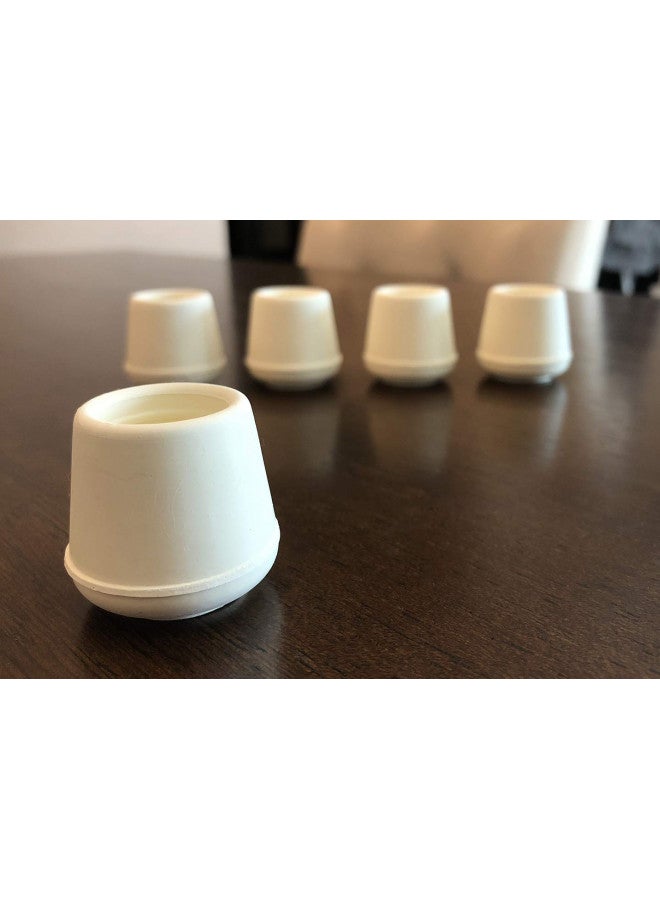 Shepherd Hardware 9117 1/2-Inch Inside Diameter Rubber Leg Tips, 4-Pack, White - Image 2