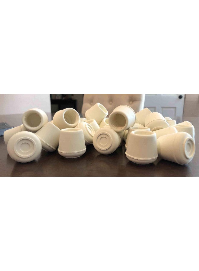 Shepherd Hardware 9117 1/2-Inch Inside Diameter Rubber Leg Tips, 4-Pack, White - Image 3