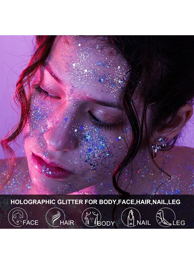 LATIBELL Glow In The Dark Glitter Gel For Women 12 Colors Chunky Makeup Fine Glitter Uv Black Light Glitter For Body/Face/Hair/Eyeshadow Glitter For Carnival Party(Not Loose Glitter) - Image 3