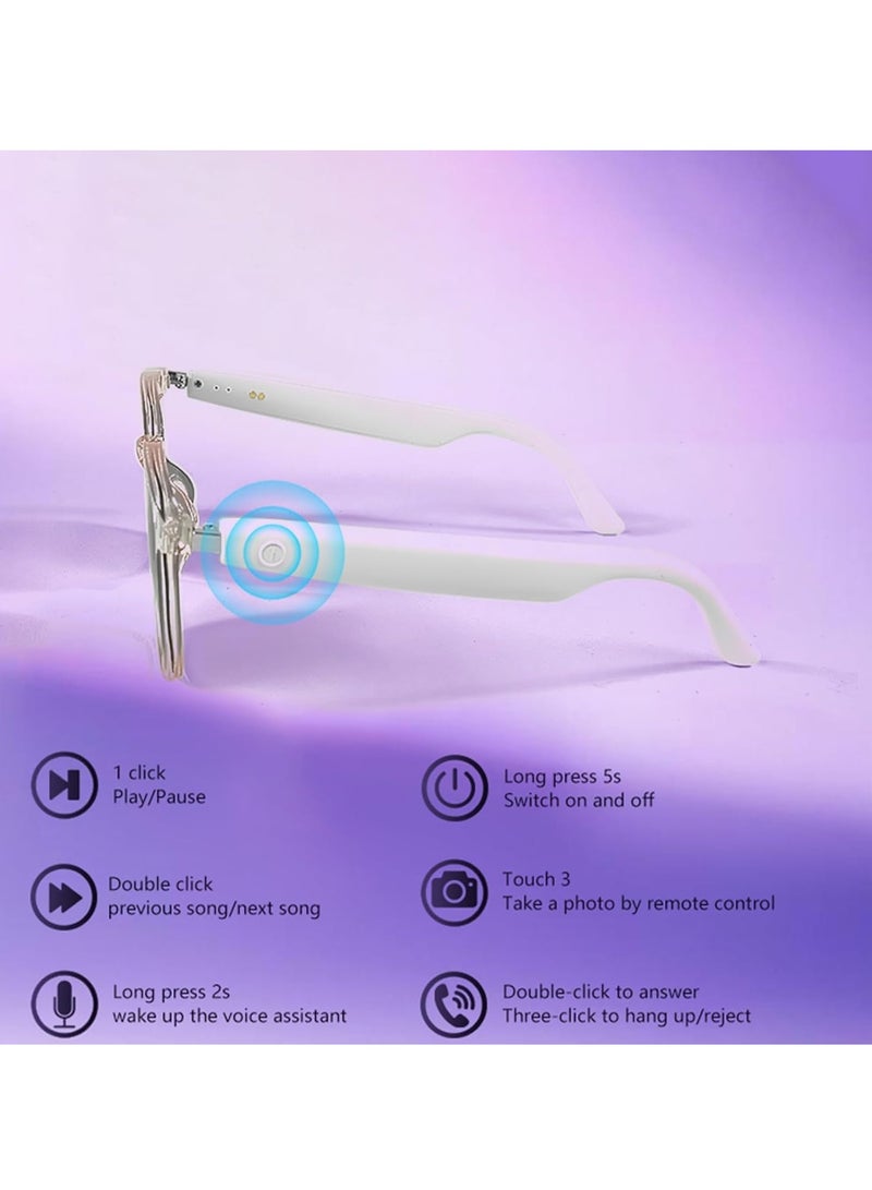 TERRIFI نظارات ذكية للرجال/النساء، عدسات فلترة الضوء الأزرق، مع سماعة نظارات مضادة للبلوتوث، مكالمات واضحة، صوت مفتوح للأذن، قيادة، مؤتمرات عبر الويب، بودكاست، الاستماع إلى الموسيقى (مضادة للضوء الأزرق) - Image 5