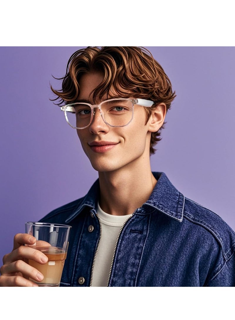 TERRIFI نظارات ذكية للرجال/النساء، عدسات فلترة الضوء الأزرق، مع سماعة نظارات مضادة للبلوتوث، مكالمات واضحة، صوت مفتوح للأذن، قيادة، مؤتمرات عبر الويب، بودكاست، الاستماع إلى الموسيقى (مضادة للضوء الأزرق) - Image 4