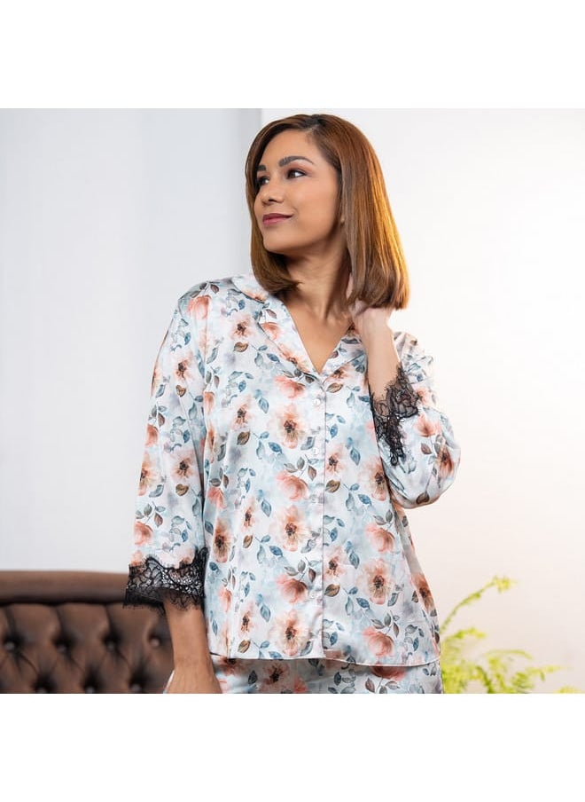 Aadaraya Floral Print Shirt and Pyjama Set - pzsku/Z9443D0B8D00C90B9D680Z/45/_/1728466618/1d99c4cd-4d85-457f-841c-f24ffb01798a