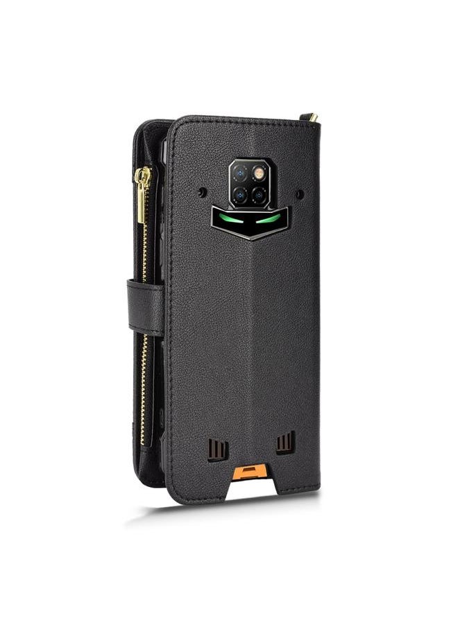 Zaboon Case For Doogee S88 Pro / S88 Plus Litchi Texture Zipper Leather Phone Case  - Image 3