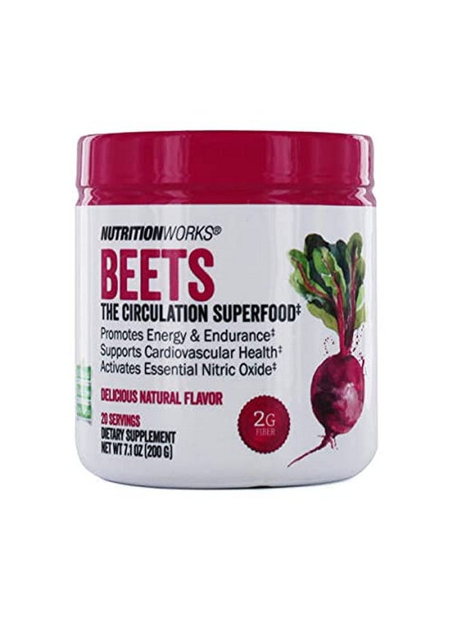 NUTRITION WORKS - Nutrition Works Beets Superfood Powder Drink Mix for Energy and Endurance, 7.1 Oz. - Image 1