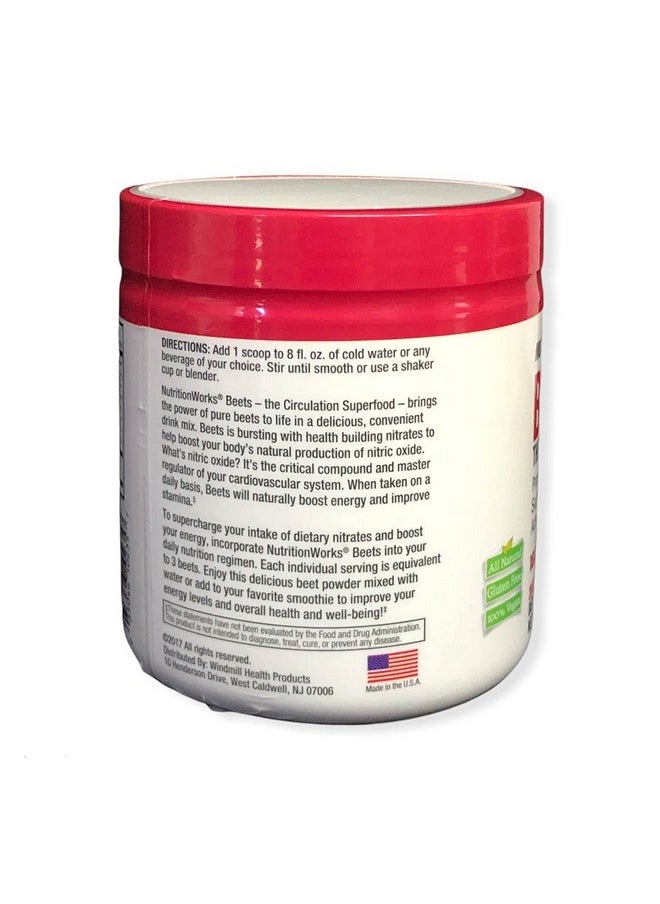 NUTRITION WORKS - Nutrition Works Beets Superfood Powder Drink Mix for Energy and Endurance, 7.1 Oz. - Image 1