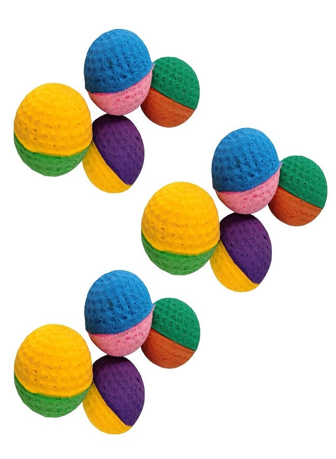GINFH Cat Foam Ball Cat Sponge Ball Toy Cat Soccer Ball Toy (Mini, Two Color pet Ball) - Image 5
