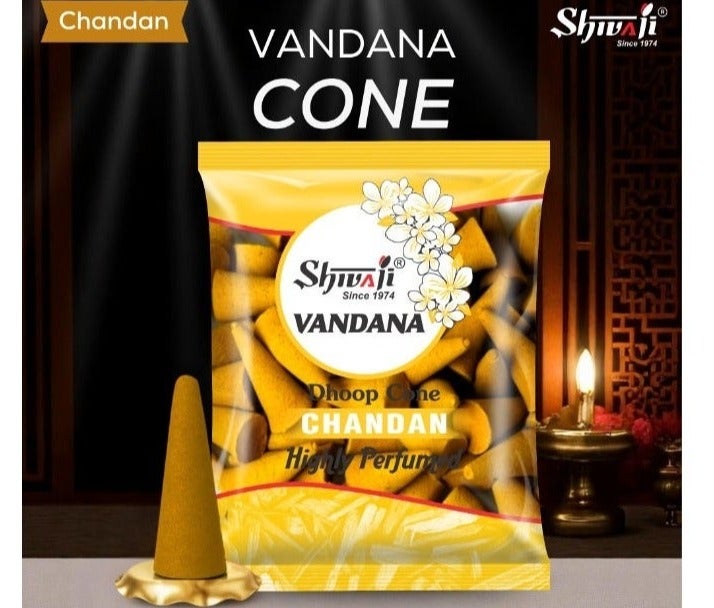 Shivaji Vandana Chandan Dhoop Cones for Meditation - 90g - Image 2