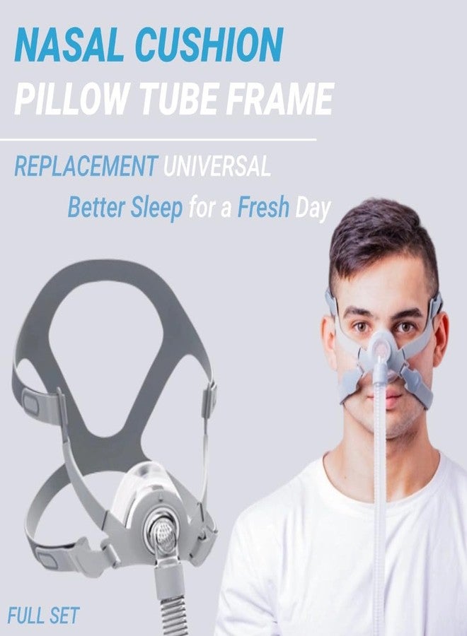 قناع جهاز ضغط مجرى الهواء الإيجابي المستمر (CPAP)، قناع أنفي عالمي قابل لإعادة الاستخدام، مستلزمات جهاز ضغط مجرى الهواء الإيجابي المستمر (CPAP)، أقنعة وجه وأنف سيليكونية ناعمة مُحسّنة ذات إحكام مثالي مع غطاء رأس، ومفصل دوار، ووسادة - Image 4