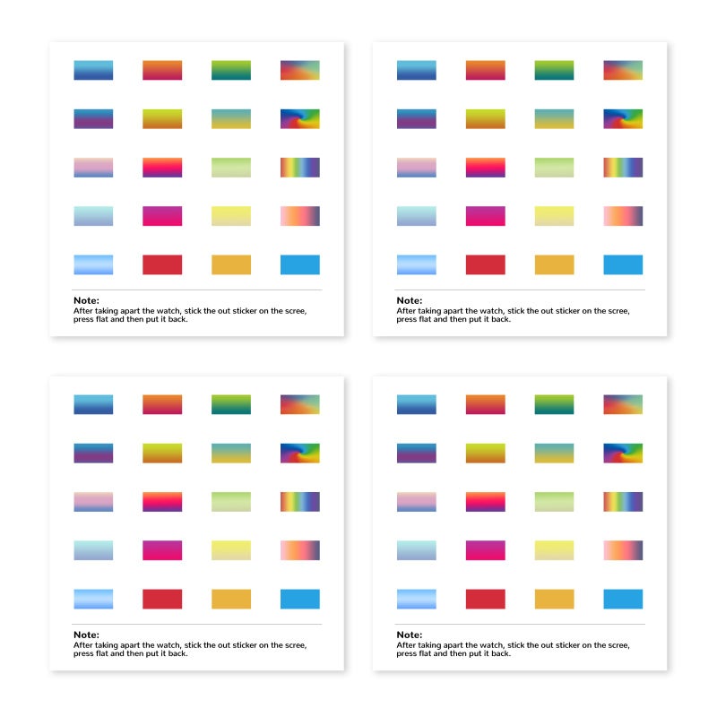 NZELSW 80 Piece Color Gradient Lens Filter Set for Casio F91W Watch 20 Varieties HighClarity Screen Protectors Easy to Install For F91W Casio Watch Customization Screen Modification Decal - Image 3