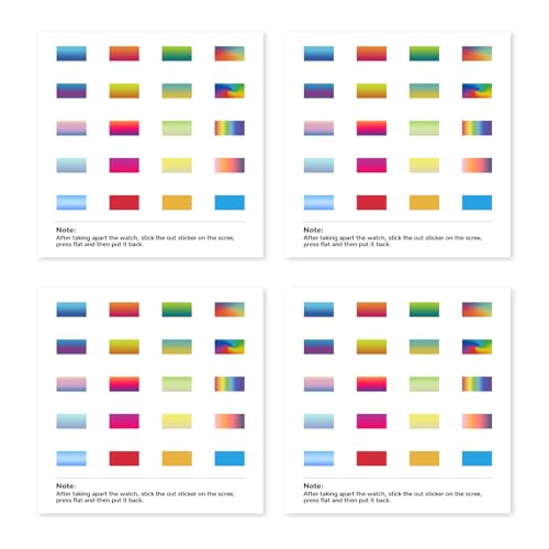 NZELSW 80 Piece Color Gradient Lens Filter Set for Casio F91W Watch 20 Varieties HighClarity Screen Protectors Easy to Install For F91W Casio Watch Customization Screen Modification Decal - Image 1