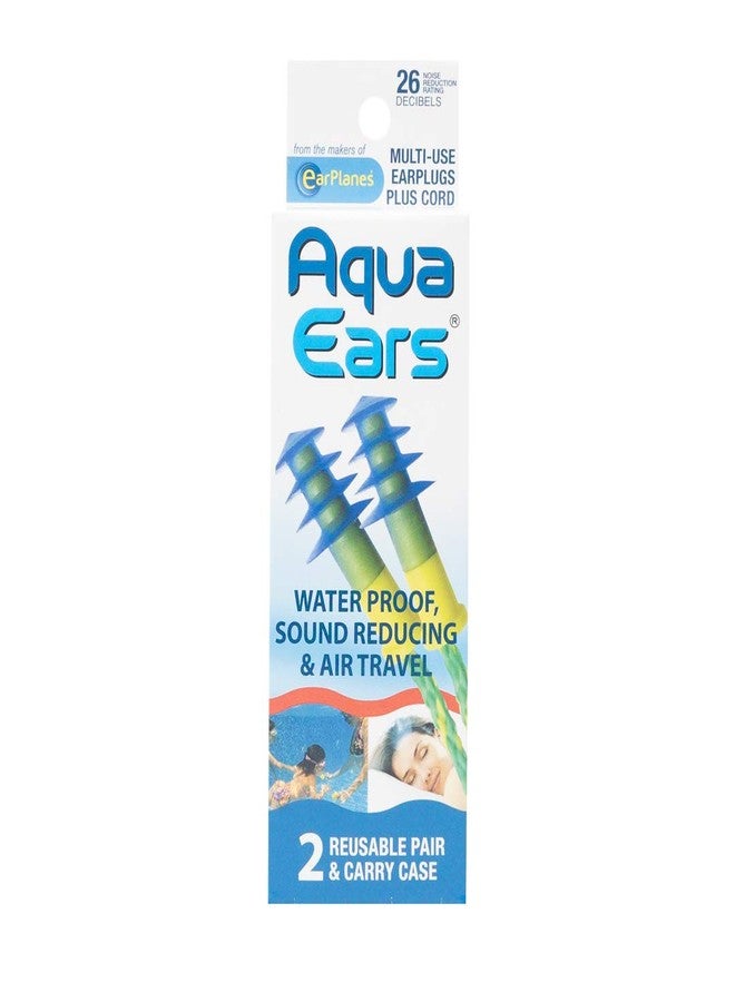 Aqua Ears, Water Proof Earplugs, Swimming, Sound Reducing (2 Pair) - Image 1