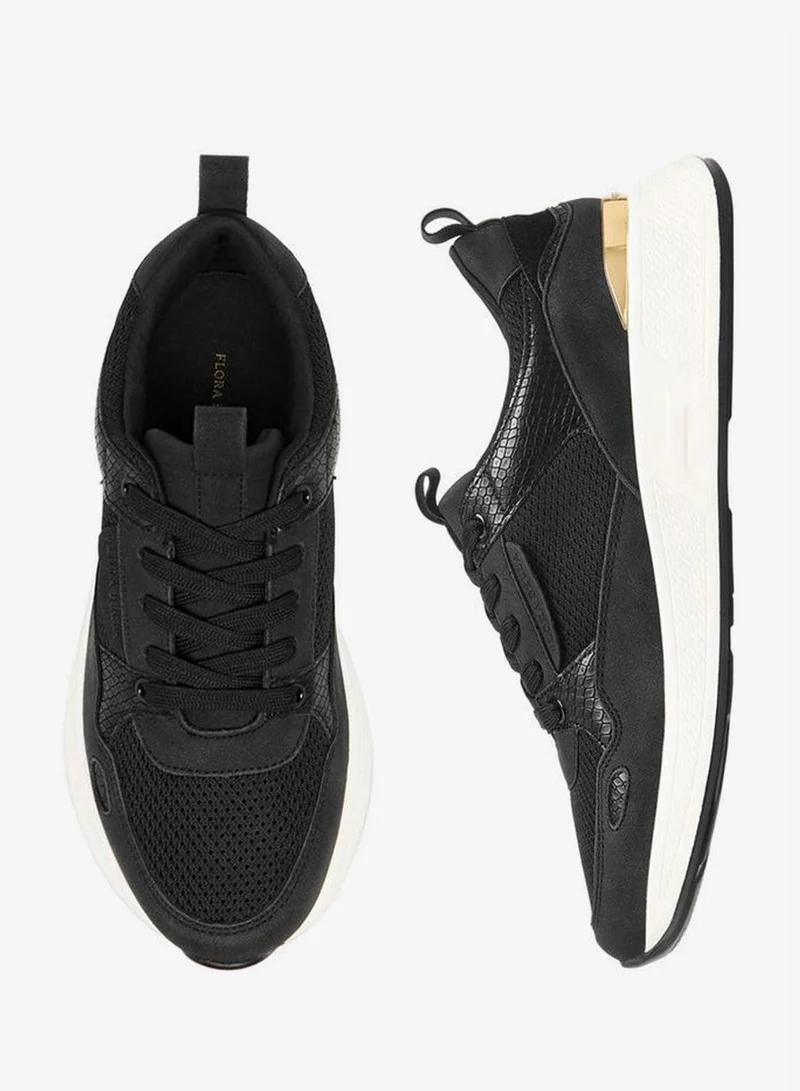 Flora Bella Womens' Lace-Up Sneakers With Pull Tab