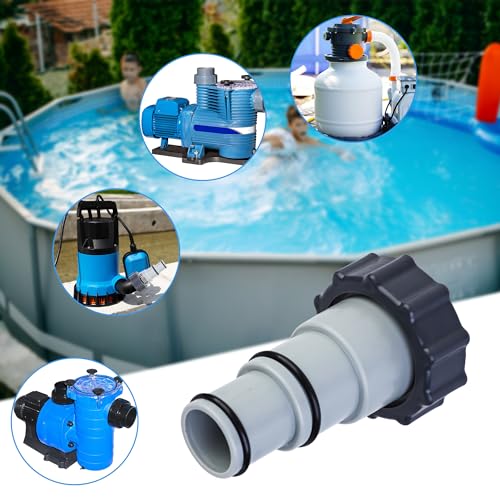 Fairooth 4 Pack Pool Hose Adapter Pool Pump Hose Connector Type A Replacement Hoses Adapter with Clamp Washer for Intex 1.5/1.25 Inch Pumps Hoses Threaded Connection Pumps Above Ground Pool Accessories - Image 4
