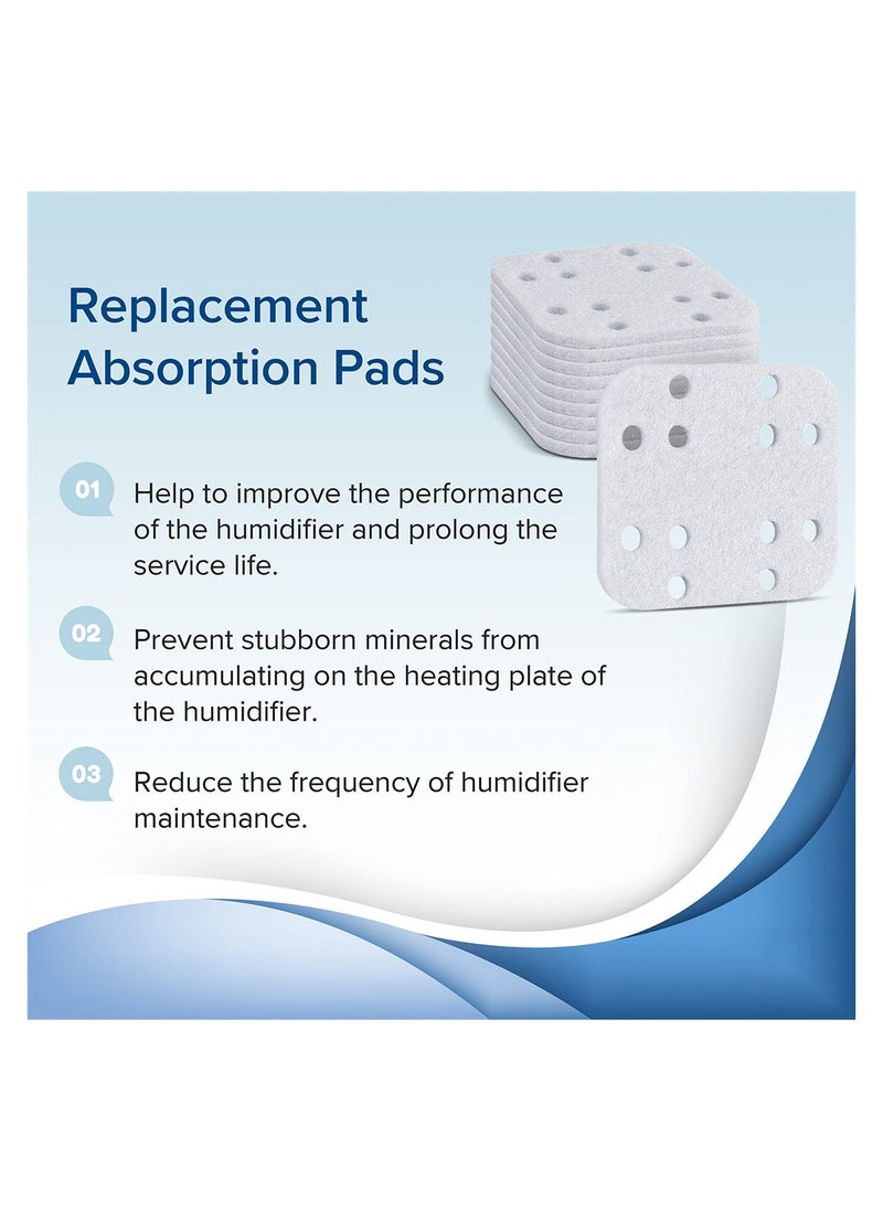 Excefore - Humidifier Replacement Filters 20 Pack Mineral Absorption Pad Maximize Moisture Output Effective Air Humidifier Filter Screen for Bedroom Compatible with LV600S LV600HH OasisMist450S - Image 1
