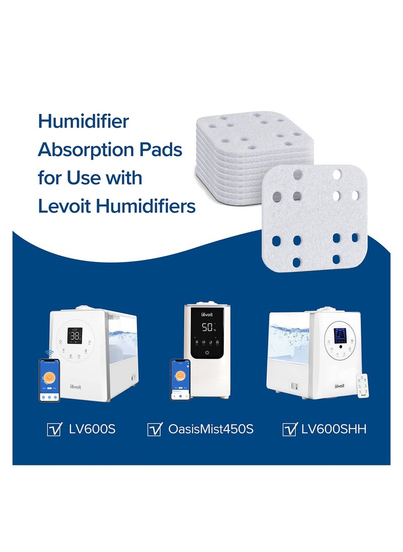 Excefore - Humidifier Replacement Filters 20 Pack Mineral Absorption Pad Maximize Moisture Output Effective Air Humidifier Filter Screen for Bedroom Compatible with LV600S LV600HH OasisMist450S - Image 1