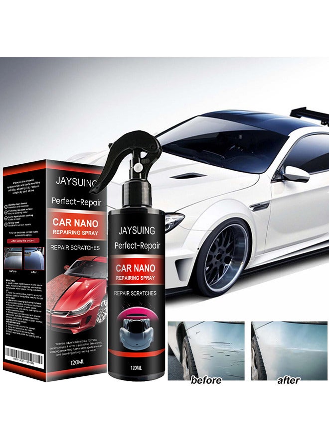 Jaysuing Car Nano Repairing Spray, Car Scratch Repair Spray, Car Quick Repair Nano Spray, Fast Flawless Repair Scratch Spray, Nano Ceramic Crystal Coating Car Fine Scratch Removal Spra, 120ML - Image 2
