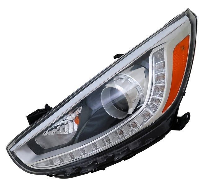 Compatible With Hyundai Accent 20142017 Sedanhatchback Halogen Projector Headlight Headlamp Assembly With Led Parking Signal Marker Leftdriver Side