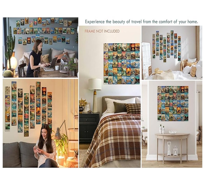 KARTMEN Pack of 54 Travel City Wall Collage Kit For Bedroom Living room Office 4 x 6 Inches Glue Dots Included - Image 5