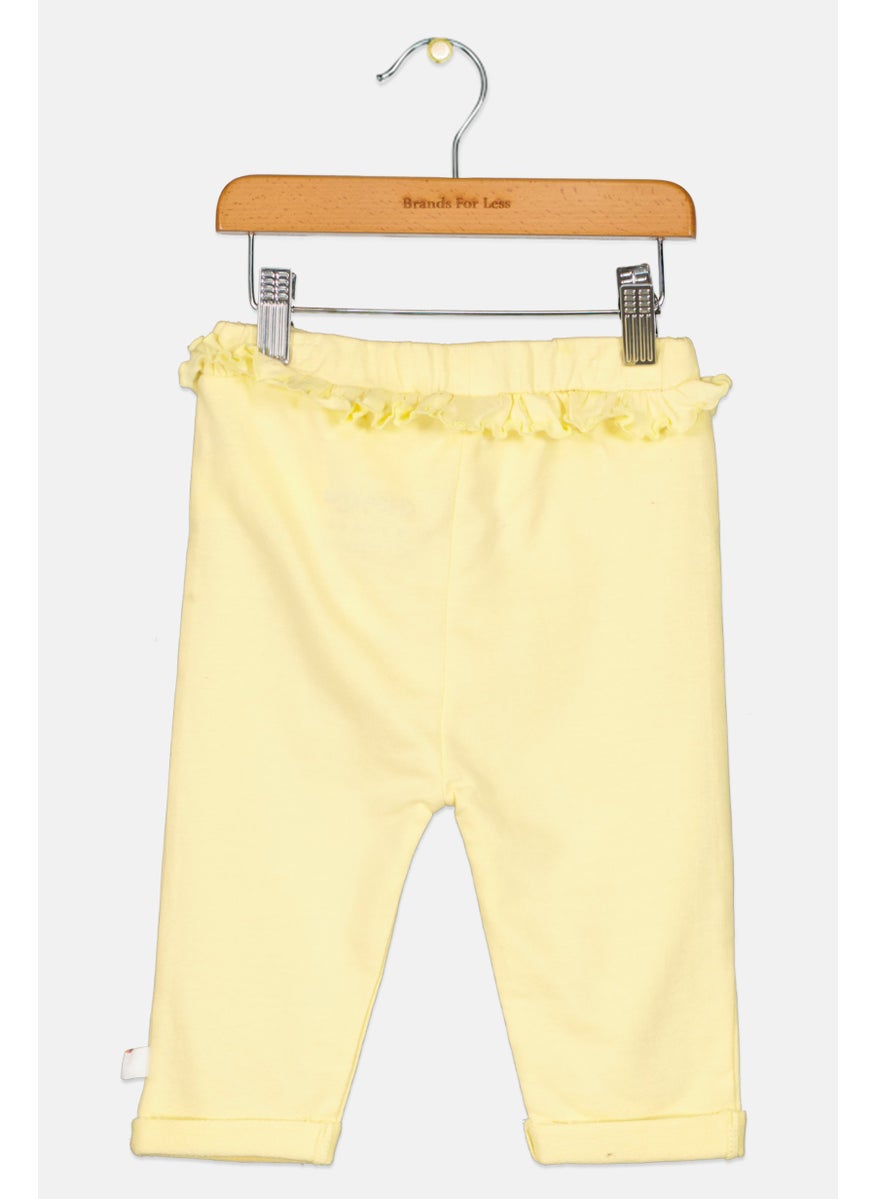 Cheekee Munkee - Toddlers Girls Solid Pants, Yellow - Image 1