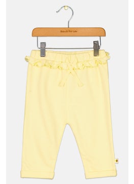 Toddlers Girls Solid Pants, Yellow