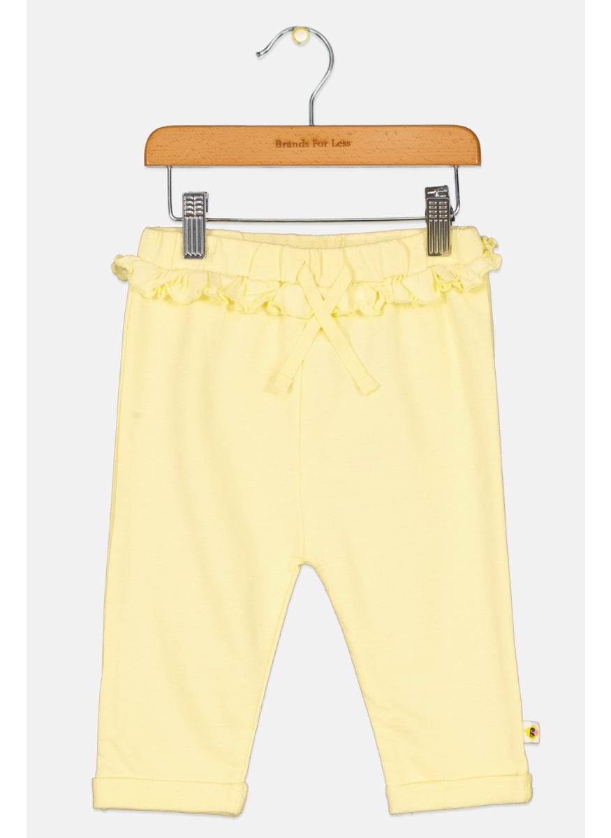 Cheekee Munkee - Toddlers Girls Solid Pants, Yellow - Image 1