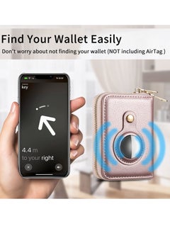 Excefore Small Wallet for Women, Minimalist PU Leathter Wallet, RFID Blocking Wallet Credit Card Holder Organizer with Zipper Pocket Mini Lady Purse, Slim AirTag Wallet Women  - Image 5