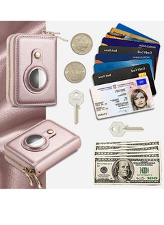 Excefore Small Wallet for Women, Minimalist PU Leathter Wallet, RFID Blocking Wallet Credit Card Holder Organizer with Zipper Pocket Mini Lady Purse, Slim AirTag Wallet Women  - Image 2