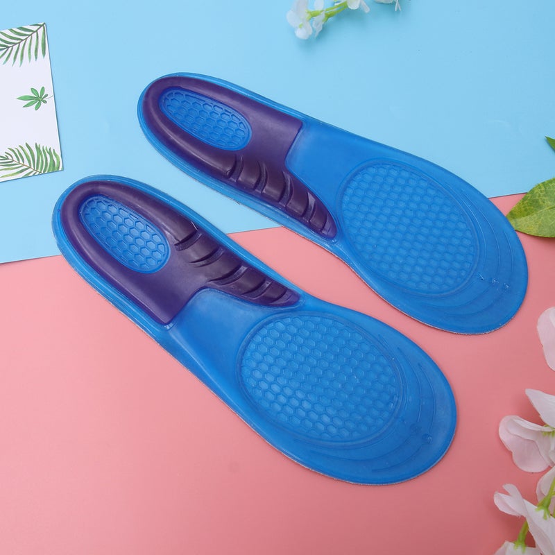 2pcs Silicone Insoles Shoe Pads for Walking Hiking Running Sports Absorbent Shoe Cushioning Massage Silicon Gel Insoles Size S (37-39) - Image 5