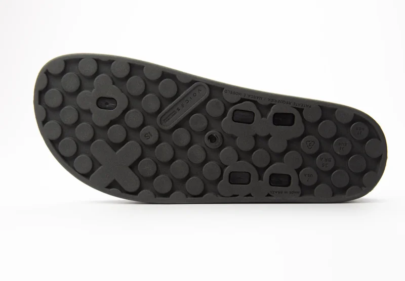 Voices Smooth Stone Women'S Anti Slip Sole  Single Strap Sandals - Black