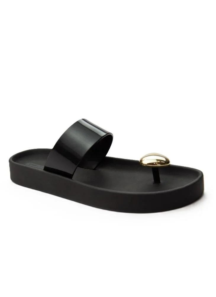 Voices Smooth Stone Women'S Anti Slip Sole  Single Strap Sandals - Black