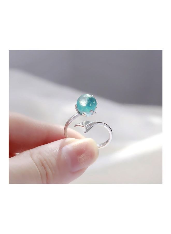 NIBEMINENT - 925 Sterling Silver Crystal Studded Ring - Image 1