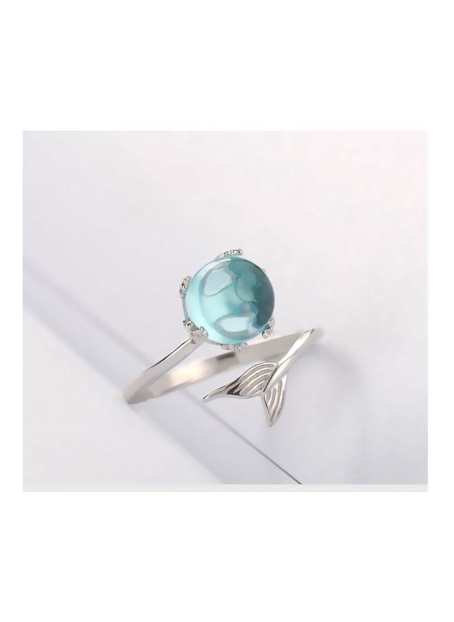 NIBEMINENT - 925 Sterling Silver Crystal Studded Ring - Image 1