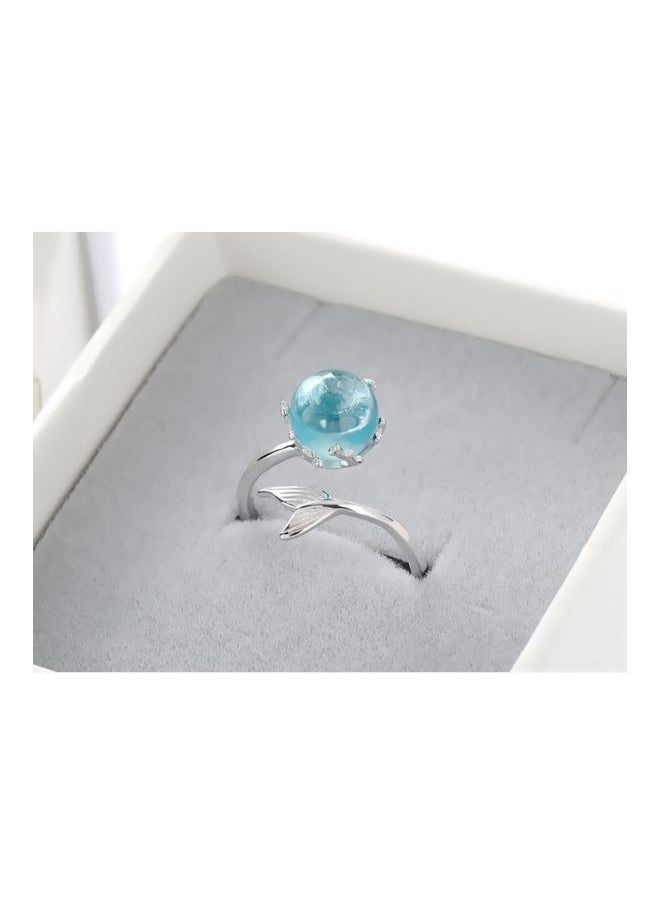 NIBEMINENT - 925 Sterling Silver Crystal Studded Ring - Image 1