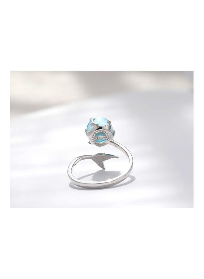 NIBEMINENT - 925 Sterling Silver Crystal Studded Ring - Image 1