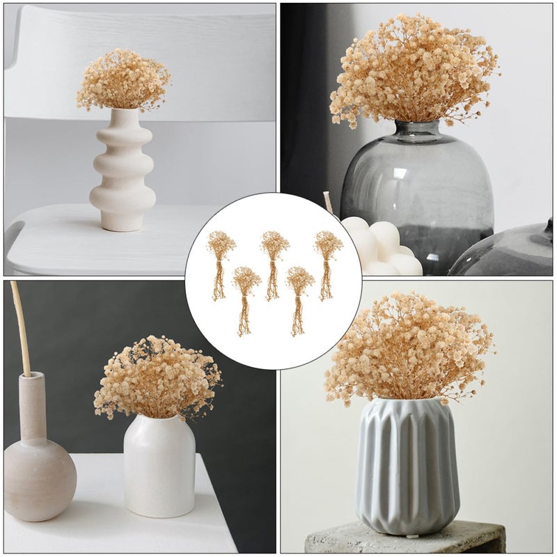 Natural Dried Gypsophila Flower Bouquet 5 Bundles for Wedding Home Decor DIY Floral Arrangement - Image 4