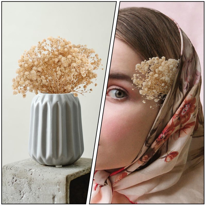 Natural Dried Gypsophila Flower Bouquet 5 Bundles for Wedding Home Decor DIY Floral Arrangement - Image 5