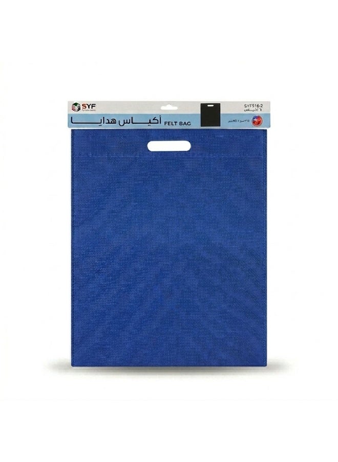 Felt Bag 25*33 Cm 10P Blue