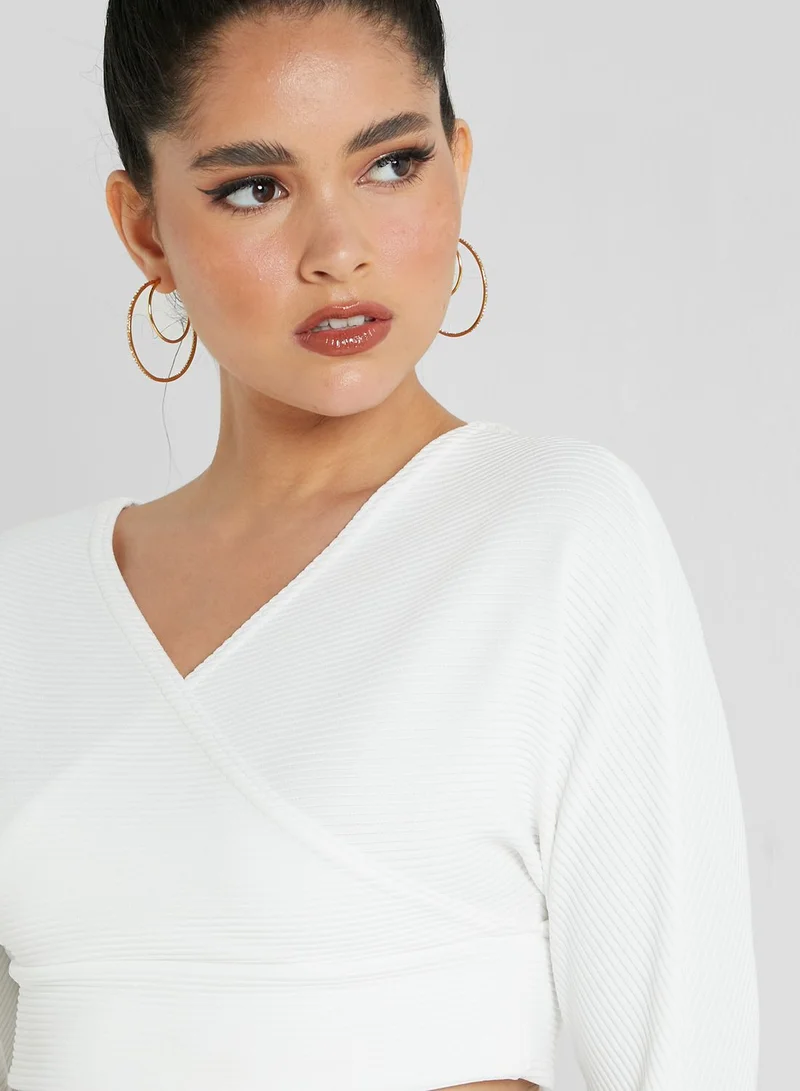 FEMME LUXE  V-Neck Knitted Top for Women | Best Price UAE