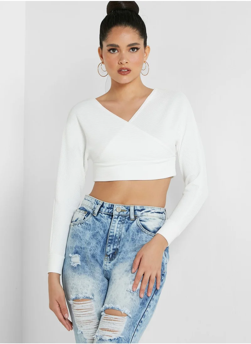 FEMME LUXE V-Neck Knitted Top