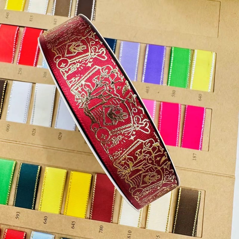 2.5Cm Wide New Magic Book Ribbon Stamping Handmade Bow Diy Webbing Jewelry Gift Box Accessories - Image 3