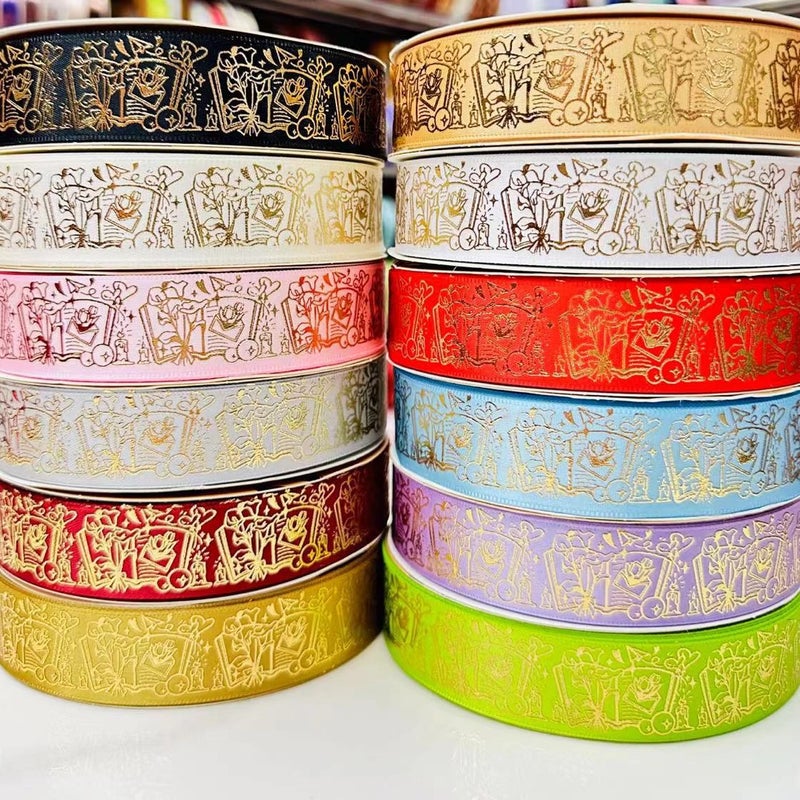 2.5Cm Wide New Magic Book Ribbon Stamping Handmade Bow Diy Webbing Jewelry Gift Box Accessories - Image 2