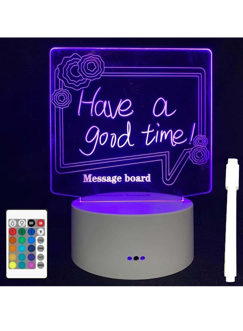 SOLARAE مصباح طاولة ليلي مخصص مع لوحة رسائل قابلة للمسح ضوئي تعمل بالطاقة عبر USB مع قلم قابل للمسح عن بعد لتزيين المكتب هدايا لذكرى الزواج أعياد الميلاد هدايا للبالغين والأطفال - Image 1