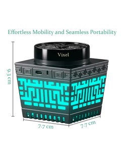 Vixel VIXEL Rechargeable Incense Burner with 16 Colorful Lights Remote Control and Auto-Stop Portable Bukhoor Burner for Home and Car  - Image 3