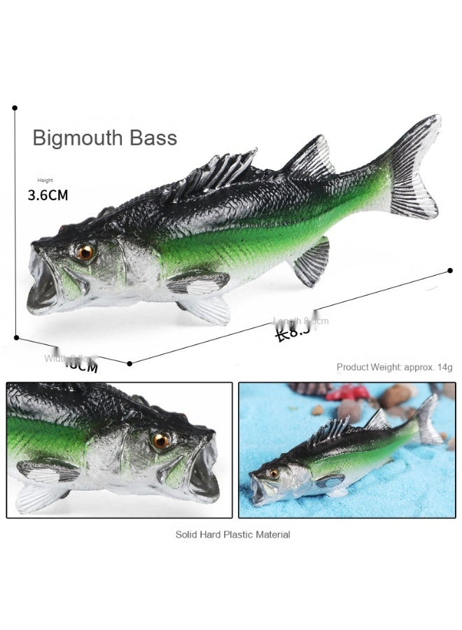 NIBEMINENT Children's Realistic Big Mouth Bass Fish Model Toy